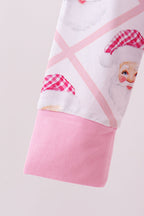 Pink santa claus bamboo pajamas set