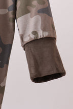 Camouflage bamboo zipper romper