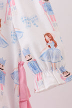 Pink bow nutcracker ruffle bubble