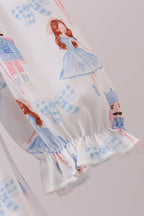 Pink bow nutcracker ruffle dress