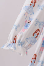 Pink bow nutcracker ruffle dress