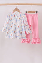 Ruffled Pink Bow Nutcracker Pants Set