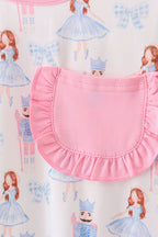 Pink bow nutcracker pants set