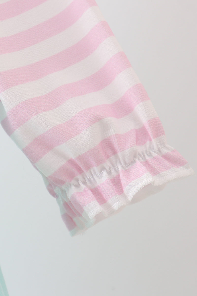 Ruffle Gingerbread Man Applique Blue Dress