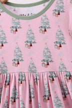 Pink christmas tree bamboo dress