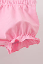 Green christmas tree embroidery bloomer  set