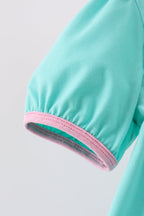 Green christmas tree embroidery dress