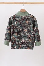 Camouflage dog hunting applique pullover