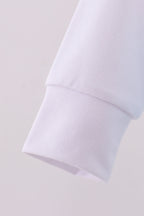 Blue heart french knot romper