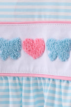 Blue bear french knot pants set