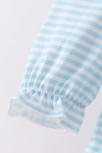 Blue bear french knot pants set