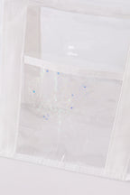 White clear waterproof beach travel bag