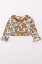 Halloween camouflage applique ruffle dress