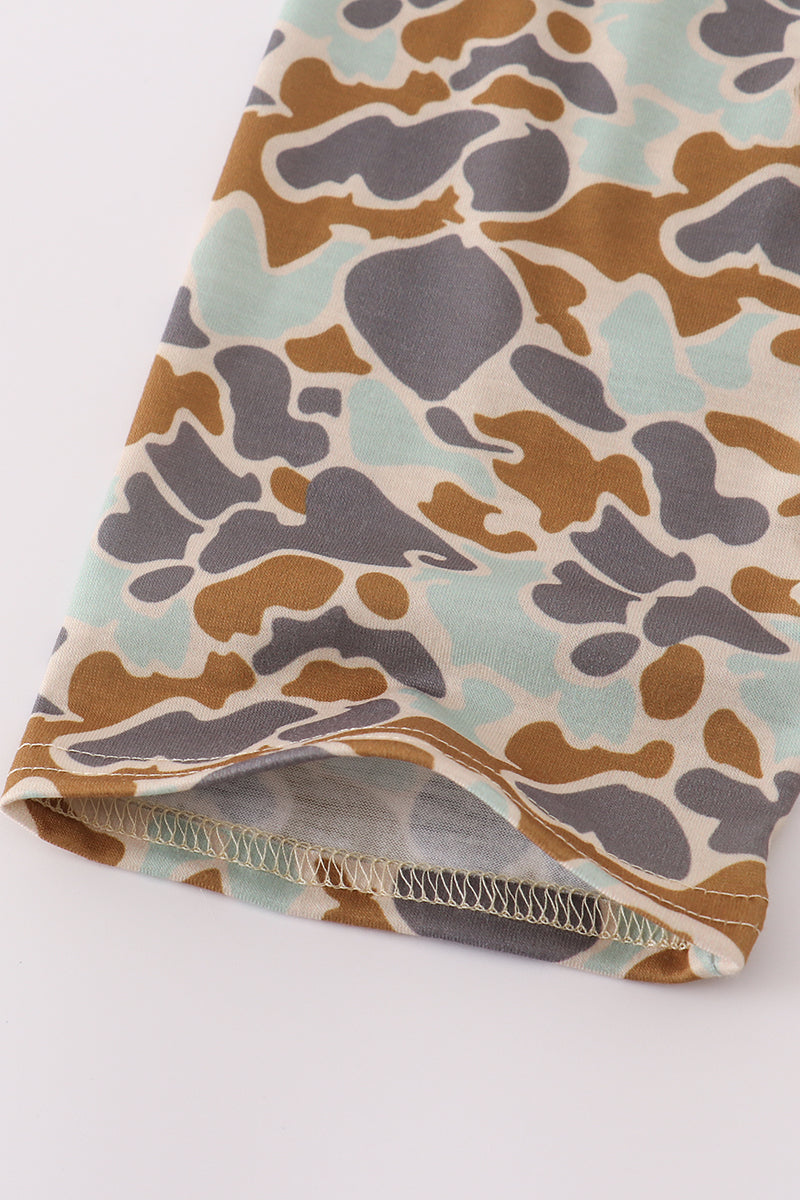 Halloween camouflage applique pants set