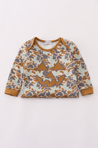 Halloween camouflage applique romper