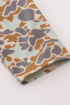 Halloween camouflage applique mom top