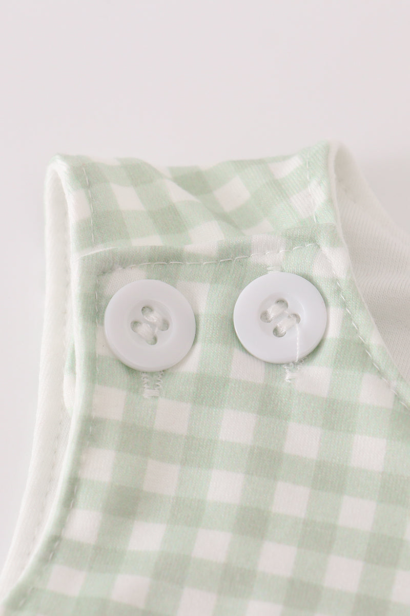 Sage turkey embroidery gingham jonjon