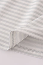 Puppy embroidery stripe dress