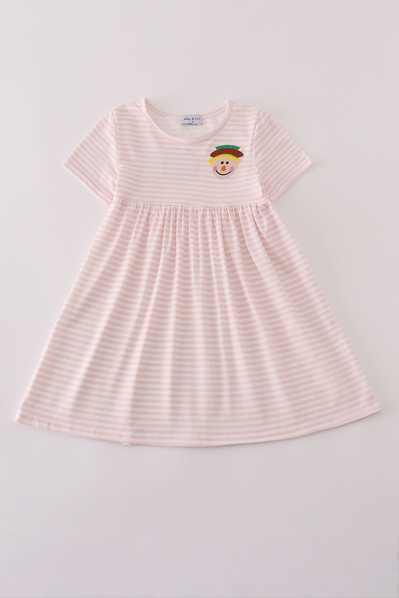 Scarecrow embroidery stripe dress