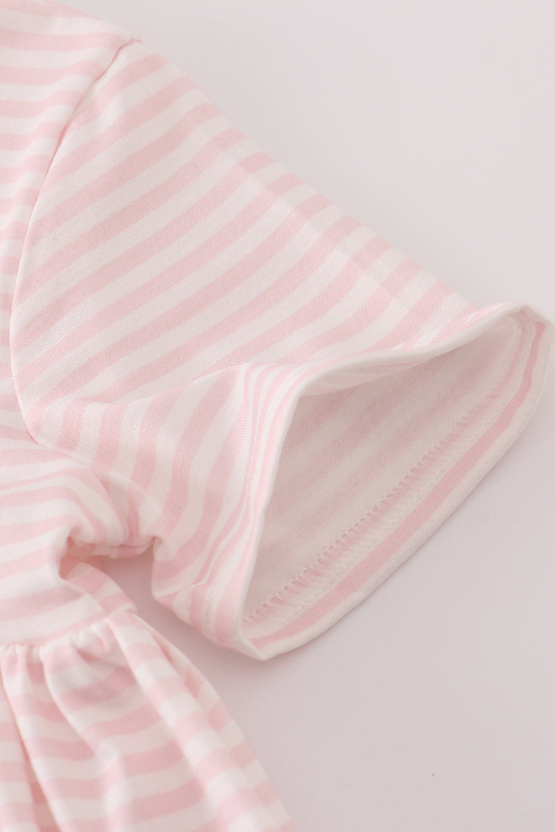 Scarecrow embroidery stripe dress