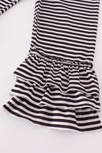 Purple halloween witch applique pants set