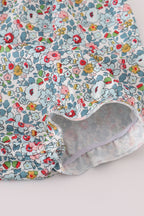 Blue meadow charm lace ruffle bubble