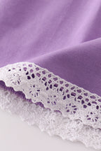 Purple spider embroidery ruffle dress