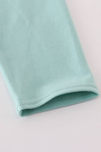 Green farm embroidery top