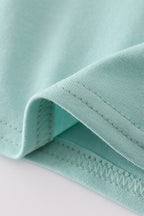 Green farm embroidery top