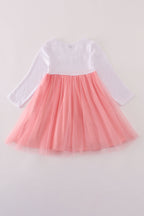 Pink princess embroidery tutu dress