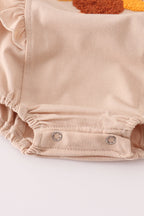 Beige turkey french knot ruffle bubble