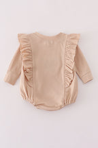 Beige turkey french knot ruffle bubble