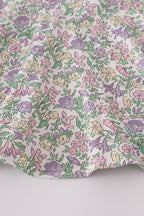 Purple floral print pants set