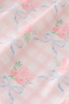 Pink Floral Ruffle Pants Set