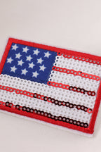 Flag bow ice-cream sequin mom&me top