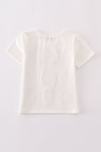 Flag bow ice-cream sequin mom&me top