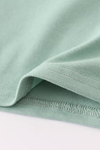 Blue excavator applique top