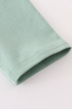 Blue excavator applique top