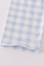 Red farm embroidery plaid pants set