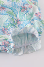 Tropical rainforest plant print bubble