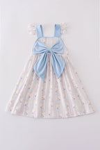 Blue bow bunny girl dress