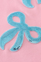 Pink bow sequin mom&me dress