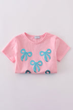 Pink bow sequin mom&me dress