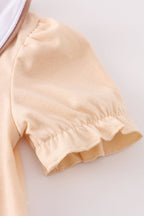 Cream cross french knot bubble