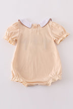 Cream cross french knot bubble