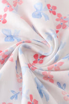 Blue bow lattice print  blanket