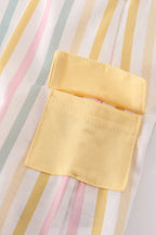 Rainbow stripe pocket jonjon