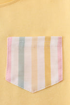 Rainbow stripe shorts set