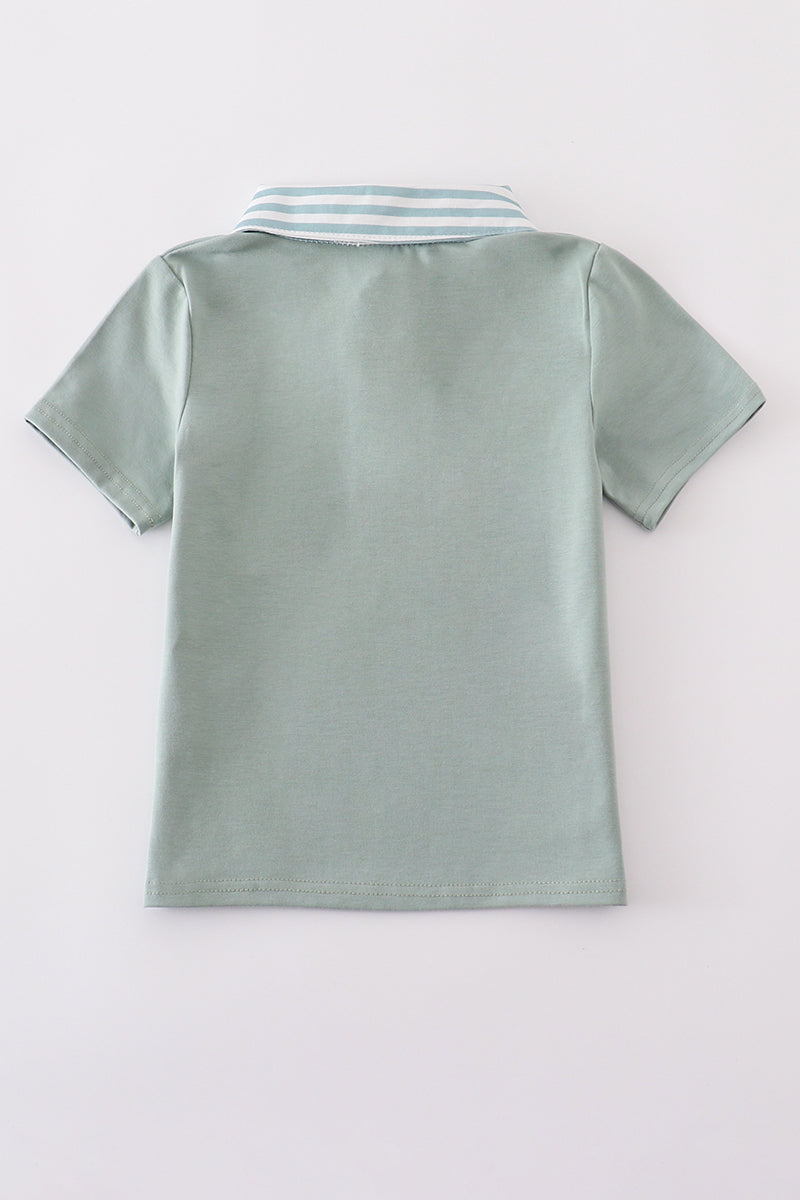 Sage stripe button down shirt