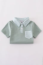 Sage stripe button down shirt